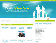 Tablet Screenshot of familyholidayparks.com